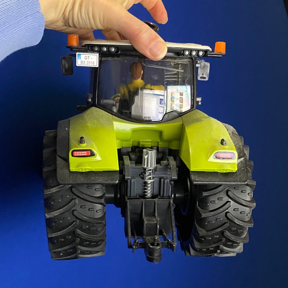 Bruder Lime and Orange Toy Tractor - Picture 2 of 4
